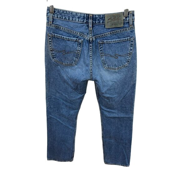 Vintage Silver Jeans Co. Women's Button-Fly Medium Wash Denim Jeans Size 28/34 - Picture 8 of 11